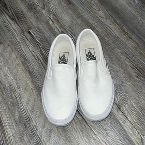 Slip on white vans. Size 5.5
